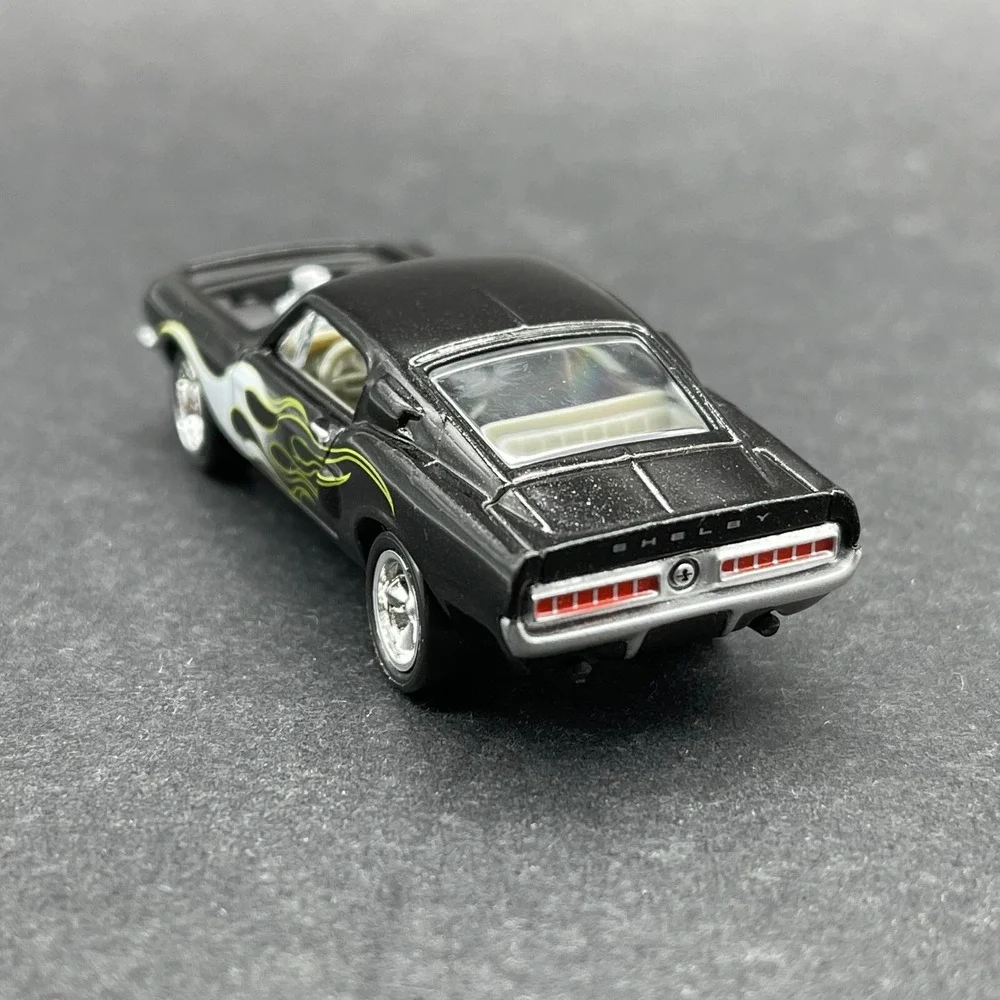 Johnny Lightning 1968 '68 Shelby‎ GT500 Car Metallic Black Flames Diecast 1/64